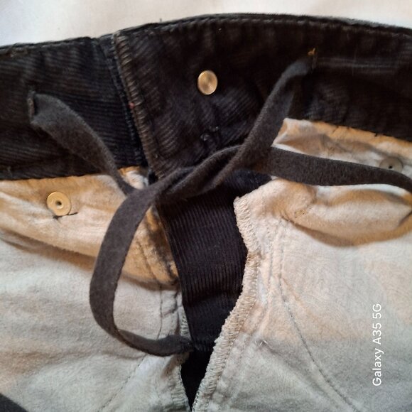 Athleta Black Corduroy Pants Size 6 With Adjustable Drawstring Waist - Picture 5 of 6